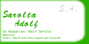 sarolta adolf business card